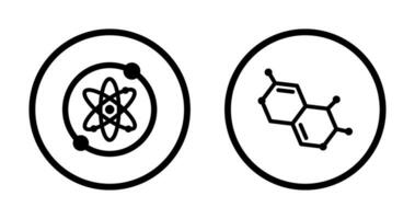 protón y molécula icono vector