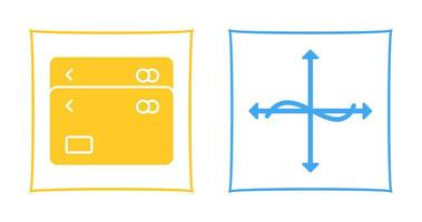 multiple cards and graph  Icon vector