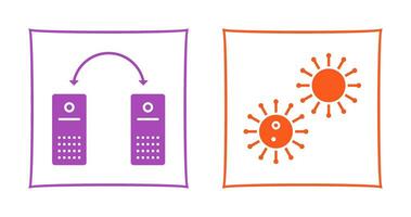 virus and network files  Icon vector