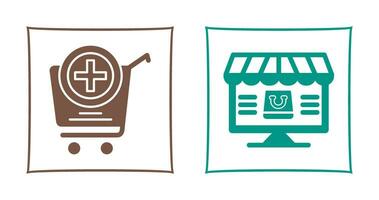 Add to Cart and Online Shopping Icon vector