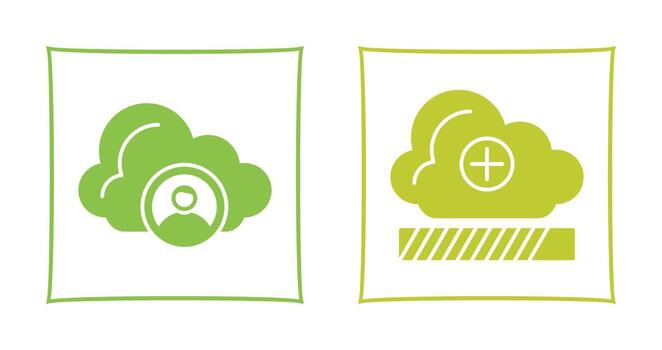avatar y cargando icono vector