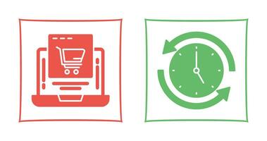 Add to Cart and Run time Icon vector