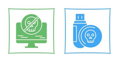 Antivirus and Infected Icon vector