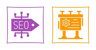 SEO Tag and Advdertisement Icon vector