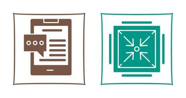 Chat and Minimize Icon vector