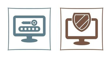 Password and Shield Icon vector