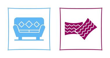 Sofa and Cushions Icon vector