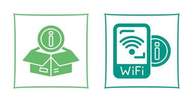 wifi signal and box Icon vector