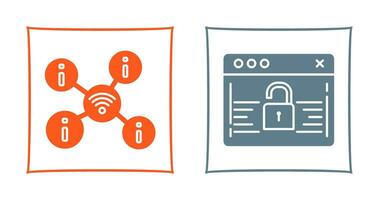 wifi and password Icon vector