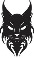 atacando pantera en vector misterioso monocromo marca de el gato