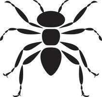 Black Vector Ant Symbol A Mark of Strength Sleek and Stylish Black Ant Icon in Vector