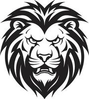 Prowess Unleashed A Black Vector Lion Design Sleek Power The Lion Icon Emblem