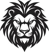 Savage Grace The Black Vector Lion Icon Roaring Excellence The Lion Emblem Logo