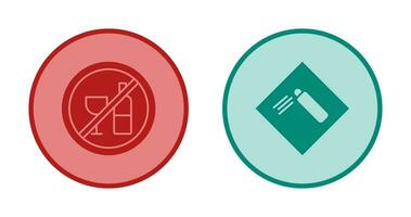 Pressurized cylinder And no drinking  Icon vector