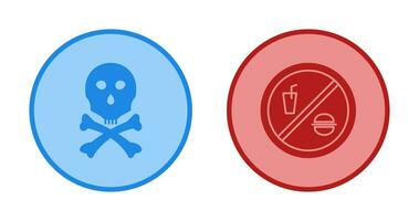 death sign and no foods or drink  Icon vector