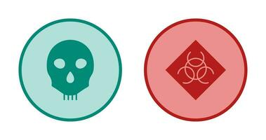 danger and biological hazard  Icon vector