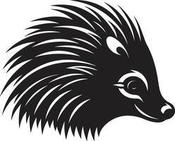 Porcupine Spike Emblematic Logo Porcupine Quill Minimalist Mark vector