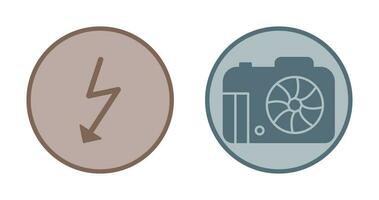 flash and camera Icon vector