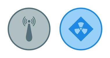 non ionizing radiation and radiation Icon vector