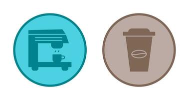 Coffee Machine and Coffee cup Icon vector