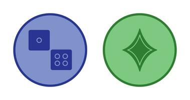 dice and diamond and  Icon vector