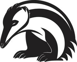 Sleek and Stylish Black Vector Anteater Emblem Black Vector Anteater Logo A Mark of Distinction