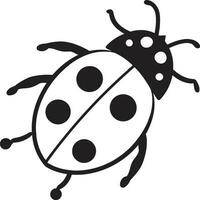 Sleek and Stylish Insect Icon of Delight Abstract Ladybug Grace in Simplicity vector