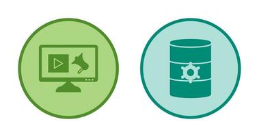 digital márketing y base de datos administración icono vector