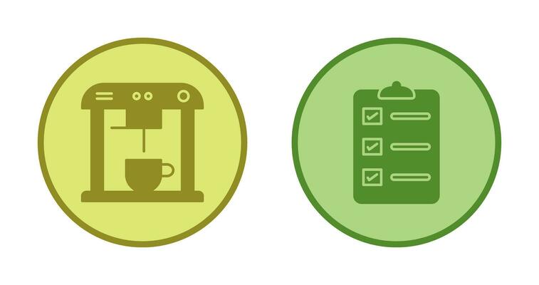 coffee machine and order list Icon