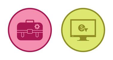 portfolio management and pay per click Icon vector