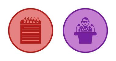 Note and Lecture Icon vector