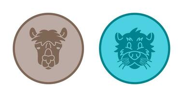 Alpaca and Otter Icon vector