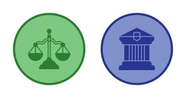 Balance and Courthouse Icon vector