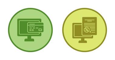 Online Payment and Online Tax Icon vector