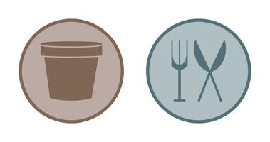 Plant Pot and Equipment Icon vector