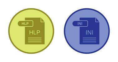 HLP and INI Icon vector