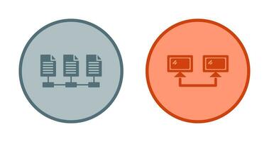 Connectesd Systems and Network Files Icon vector