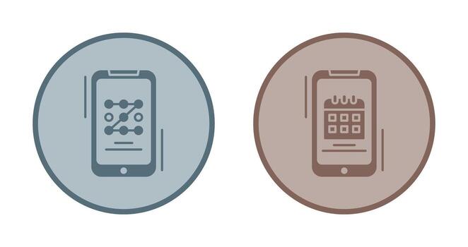 modelo código y calendario icono vector