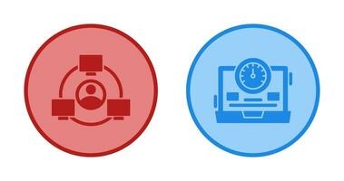 Network and Speedometer Icon vector