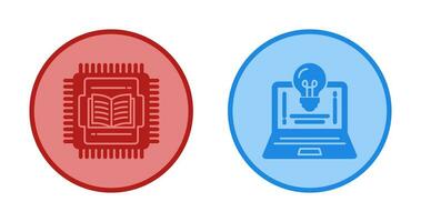 Cpu and Lamp Icon vector