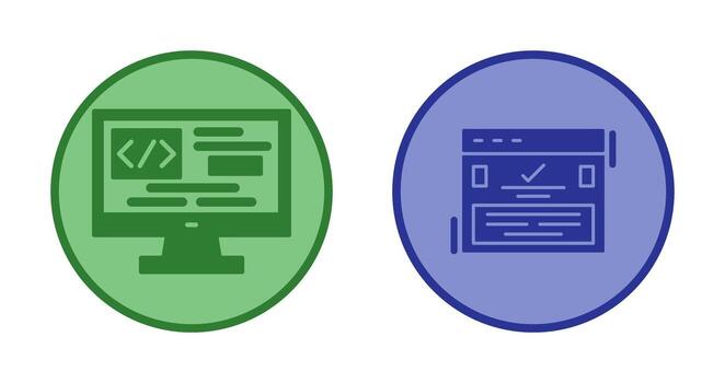 codificación y completar icono vector