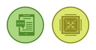 Chat and Minimize Icon vector