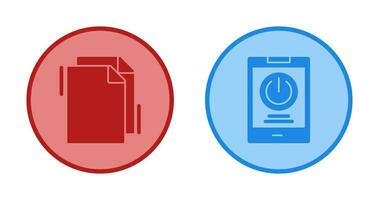 Copy and Power Icon vector