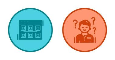 Layout and Confuse Icon vector