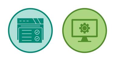 Web Browser and Monitor Screen Icon vector