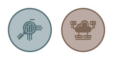 Business Analytics and Cloud Database Icon vector