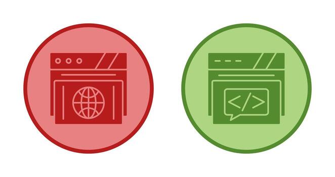 Browser and Message Icon vector