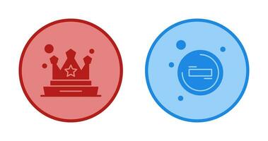 Crown and Remove Icon vector