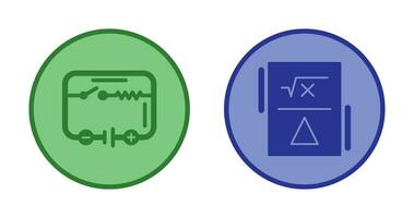 eléctrico circuito y fórmula icono vector