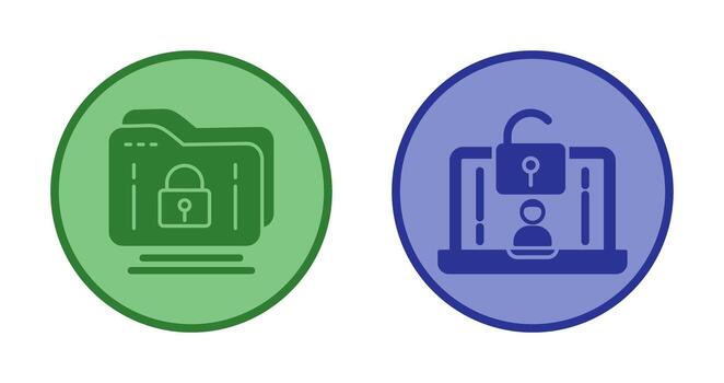 Folder and Access Icon vector
